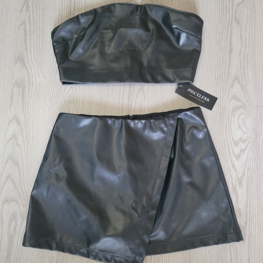 Black Skort Set Shop Pricless Brand